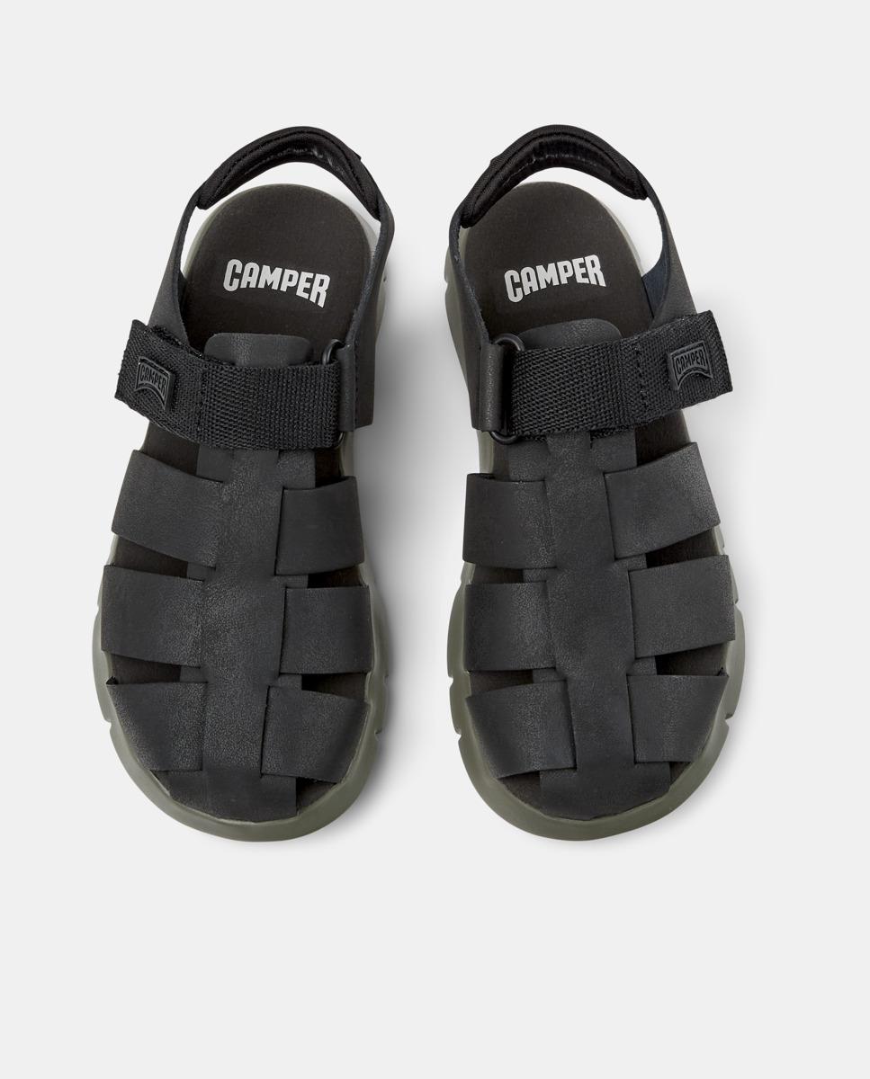 Sandálias Infantil Oruga com Velcro Camper Preto-2