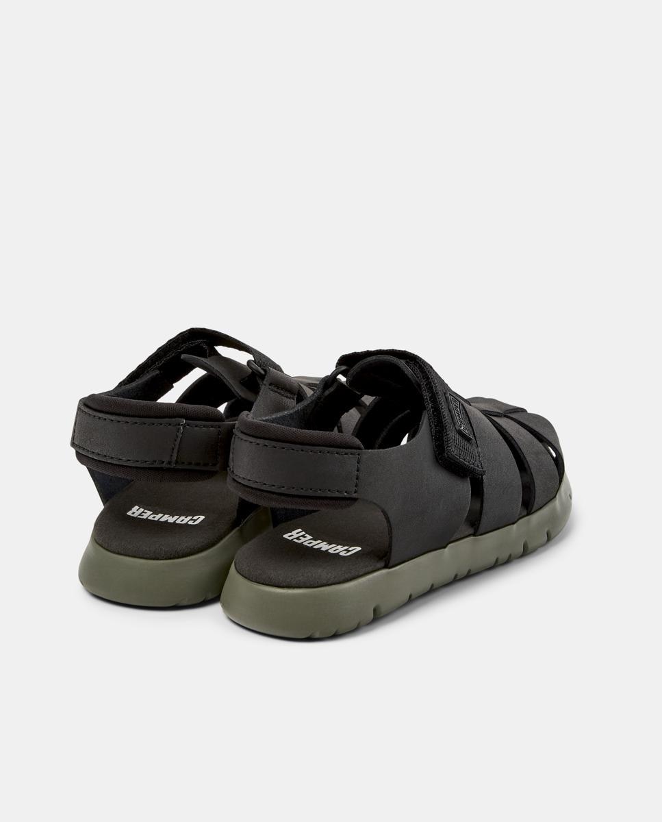 Sandálias Infantil Oruga com Velcro Camper Preto-3