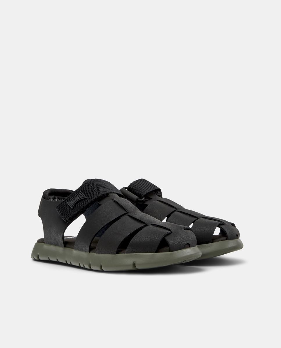 Sandálias Infantil Oruga com Velcro Camper Preto-5