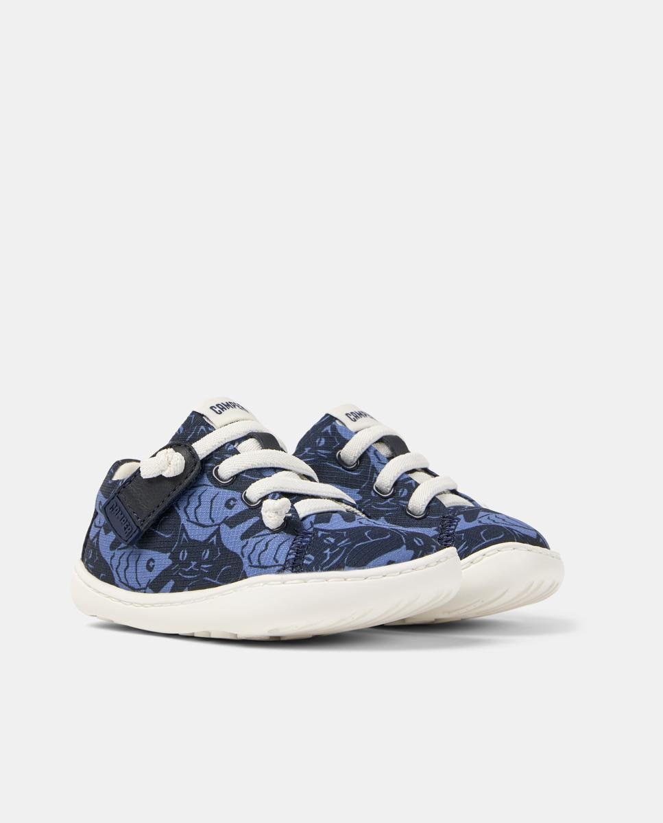 Sapatilhas Desportivas Infantil Peu Cami com Atacadores Camper Azul-5