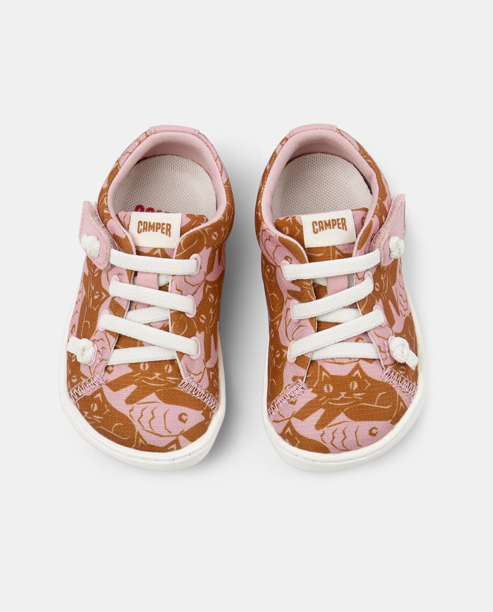 Sapatilhas Desportivas Peu Cami com Atacadores Camper Rosa/Chocolate-2