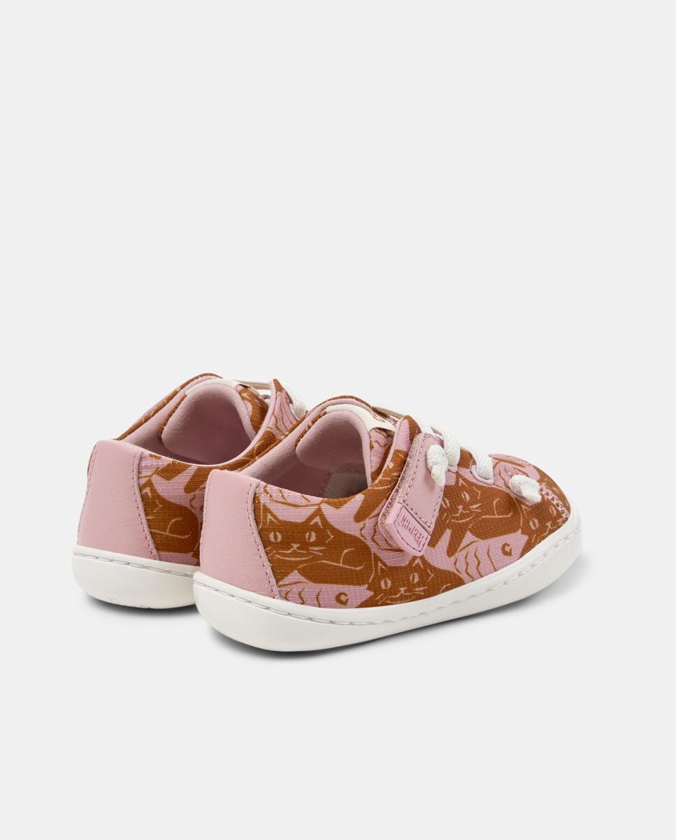 Sapatilhas Desportivas Peu Cami com Atacadores Camper Rosa/Chocolate-3