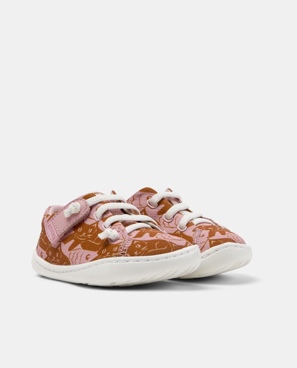 Sapatilhas Desportivas Peu Cami com Atacadores Camper Rosa/Chocolate-5
