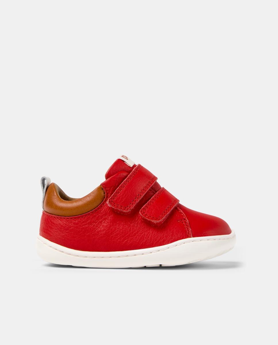 Sapatilhas Desportivas para Criança Peu Cami de Pele com Fecho de Velcro Camper Vermelho-1