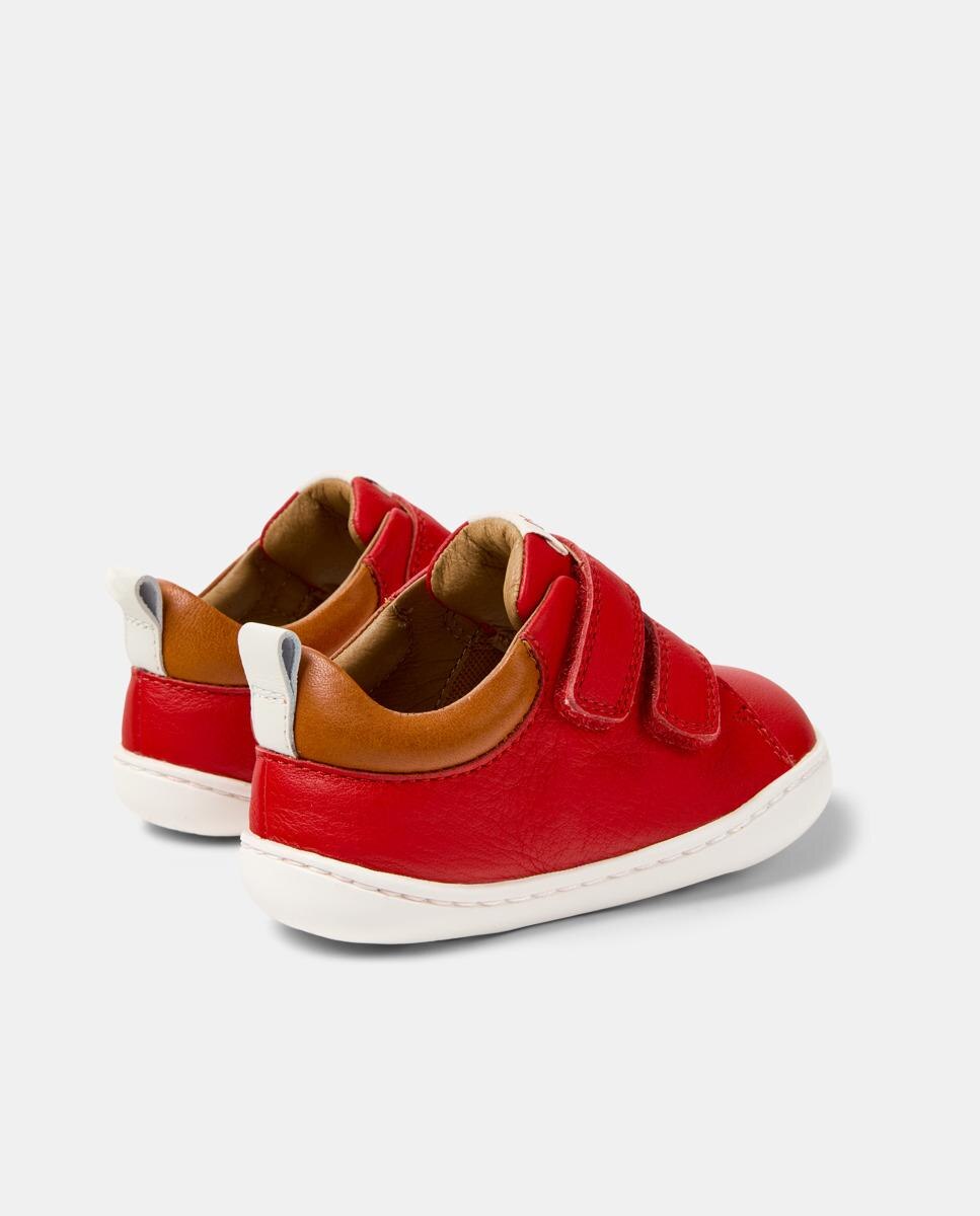 Sapatilhas Desportivas para Criança Peu Cami de Pele com Fecho de Velcro Camper Vermelho-3