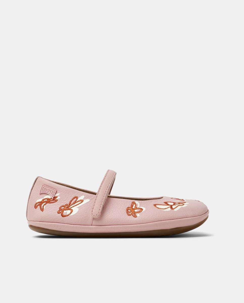 Bailarinas Right com Sola de Borracha e Fecho Elástico Rosa-claro-1