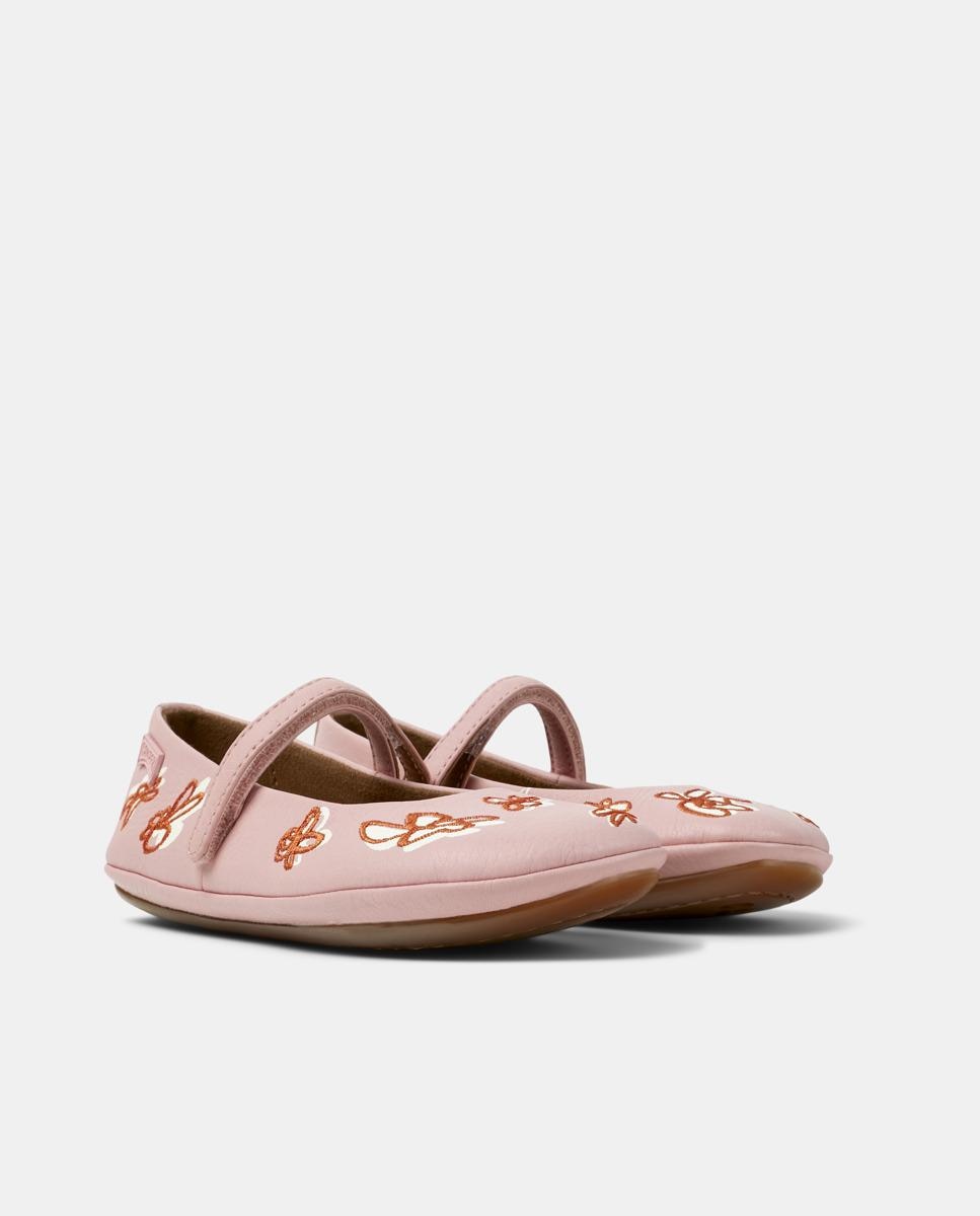 Bailarinas Right com Sola de Borracha e Fecho Elástico Rosa-claro-5