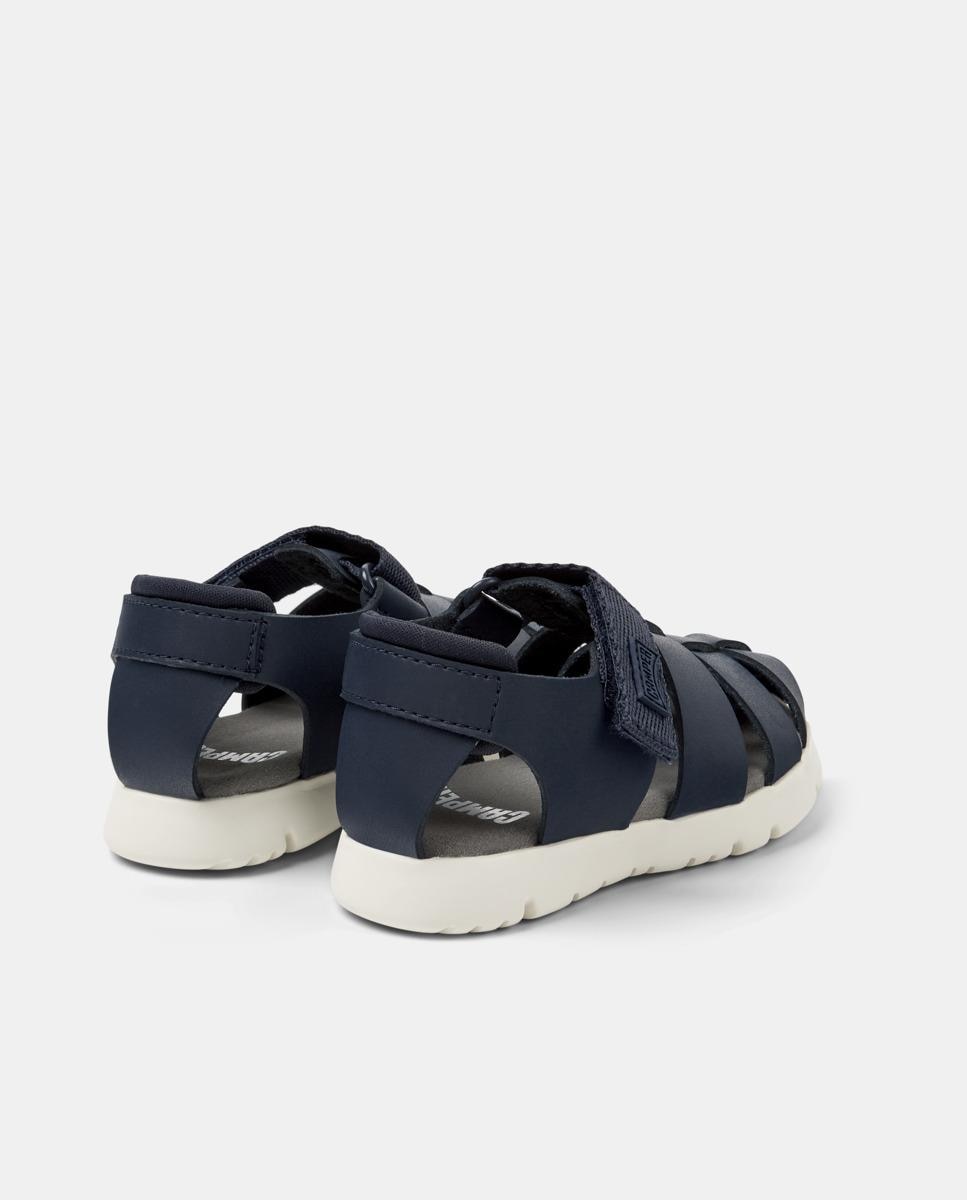 Sandálias Fechadas Infantil Oruga de Pele Camper Azul-3