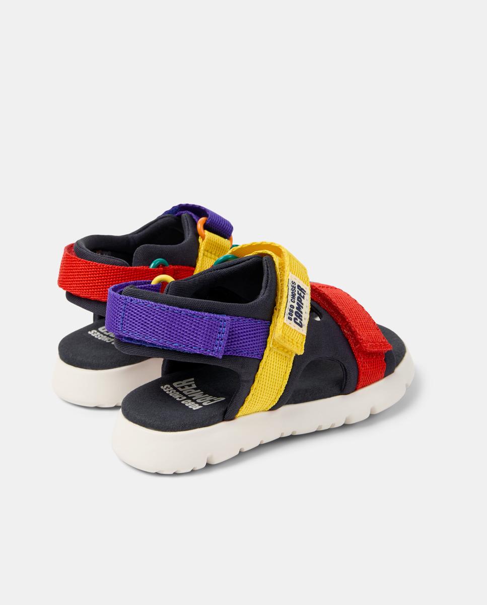 Sandálias Infantil Oruga Twins com Velcro Camper Multicolor-3
