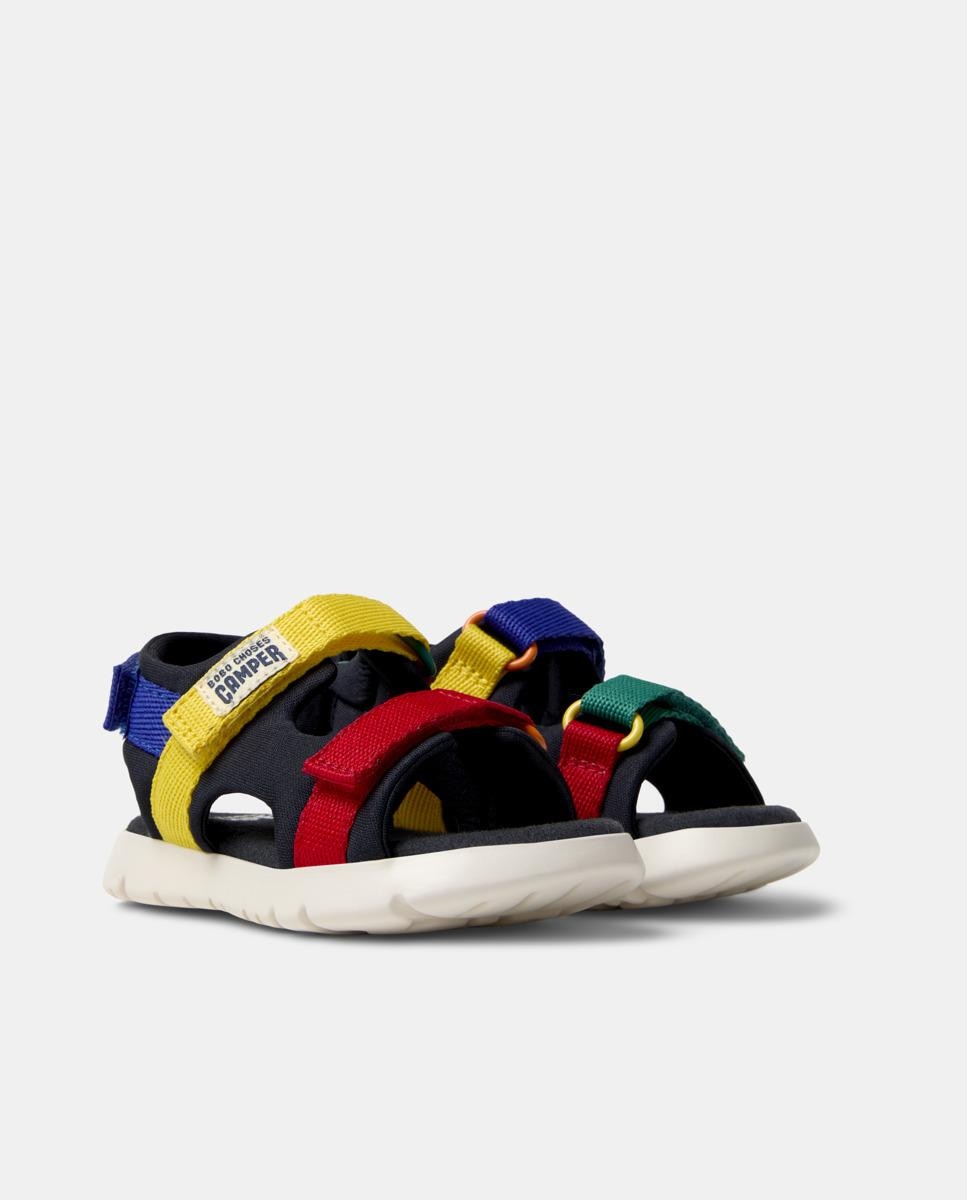 Sandálias Infantil Oruga Twins com Velcro Camper Multicolor-5