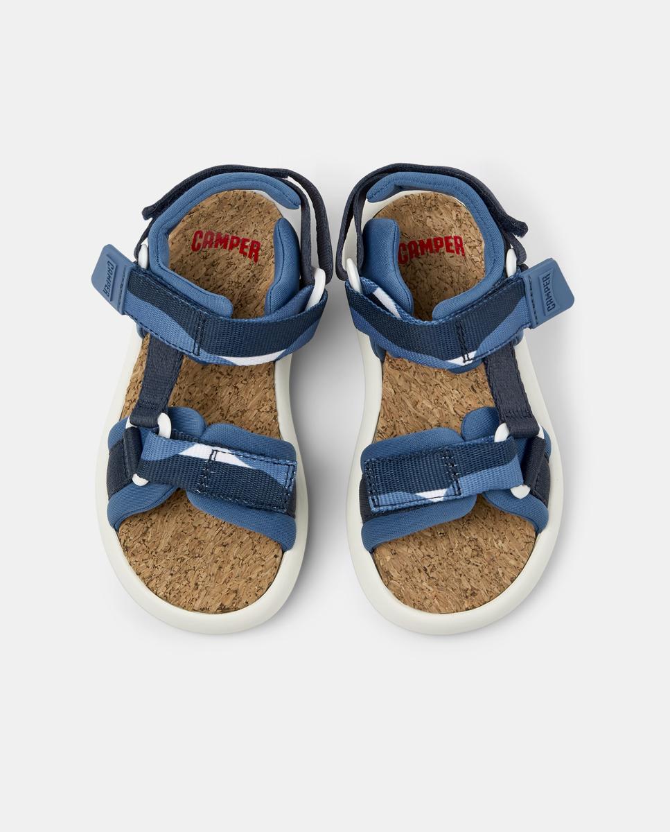 Sandálias Infantil Pelotas Flota com Velcro Azul-marinho-2
