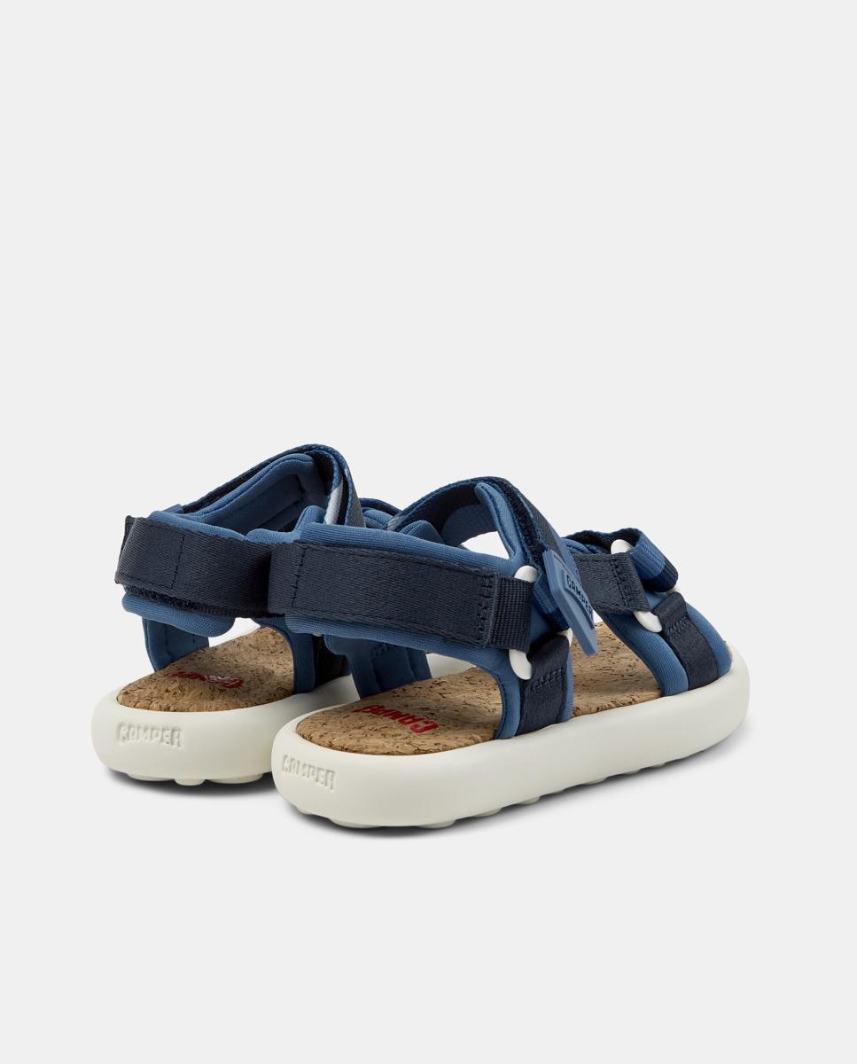 Sandálias Infantil Pelotas Flota com Velcro Azul-marinho-3