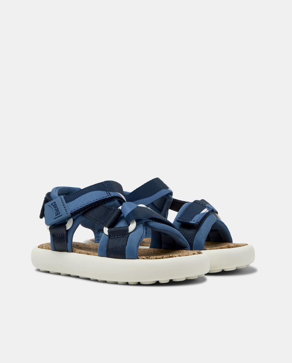 Sandálias Infantil Pelotas Flota com Velcro Azul-marinho-5