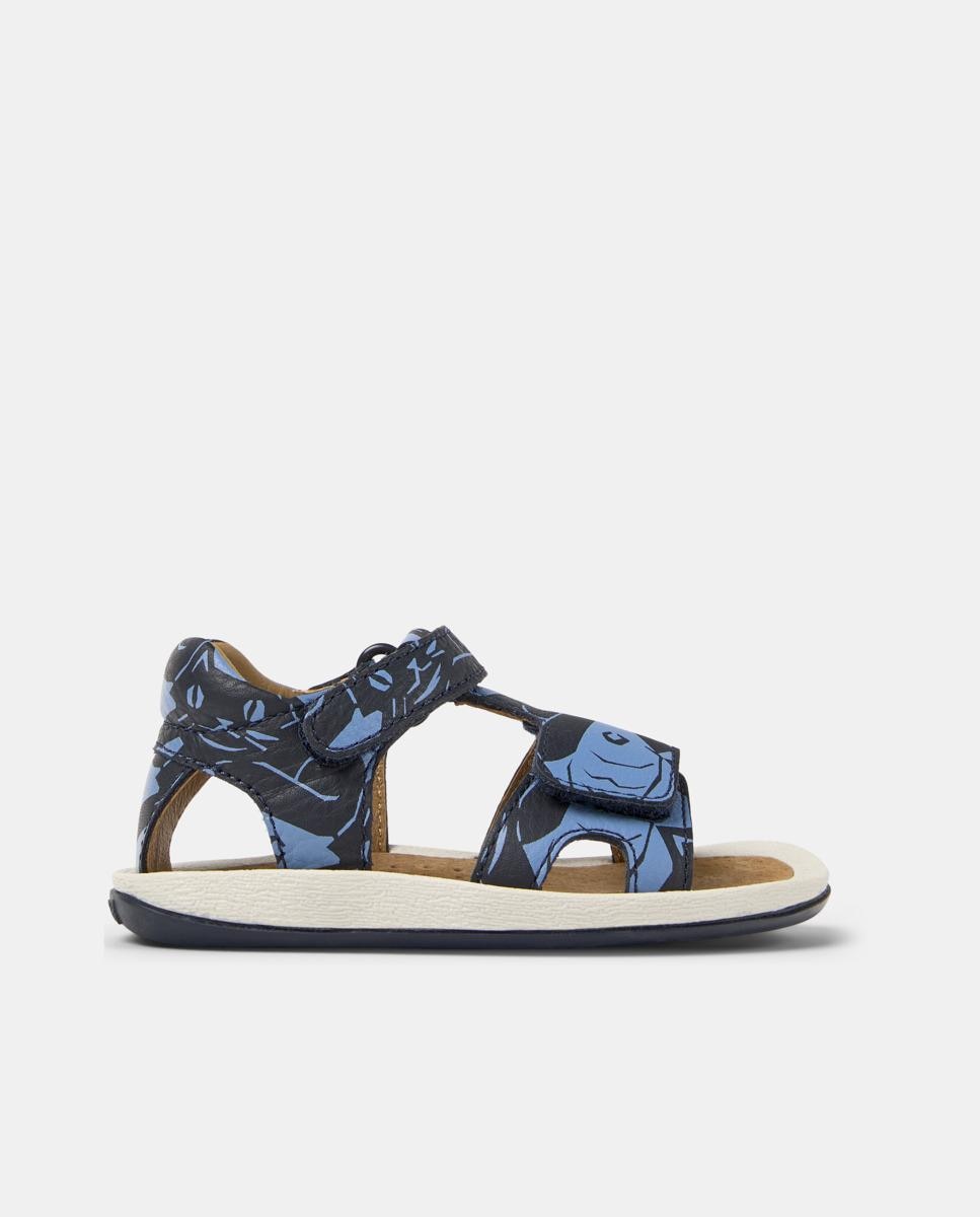 Sandálias Infantil Bicho Twins com Velcro Azul / Preto-1