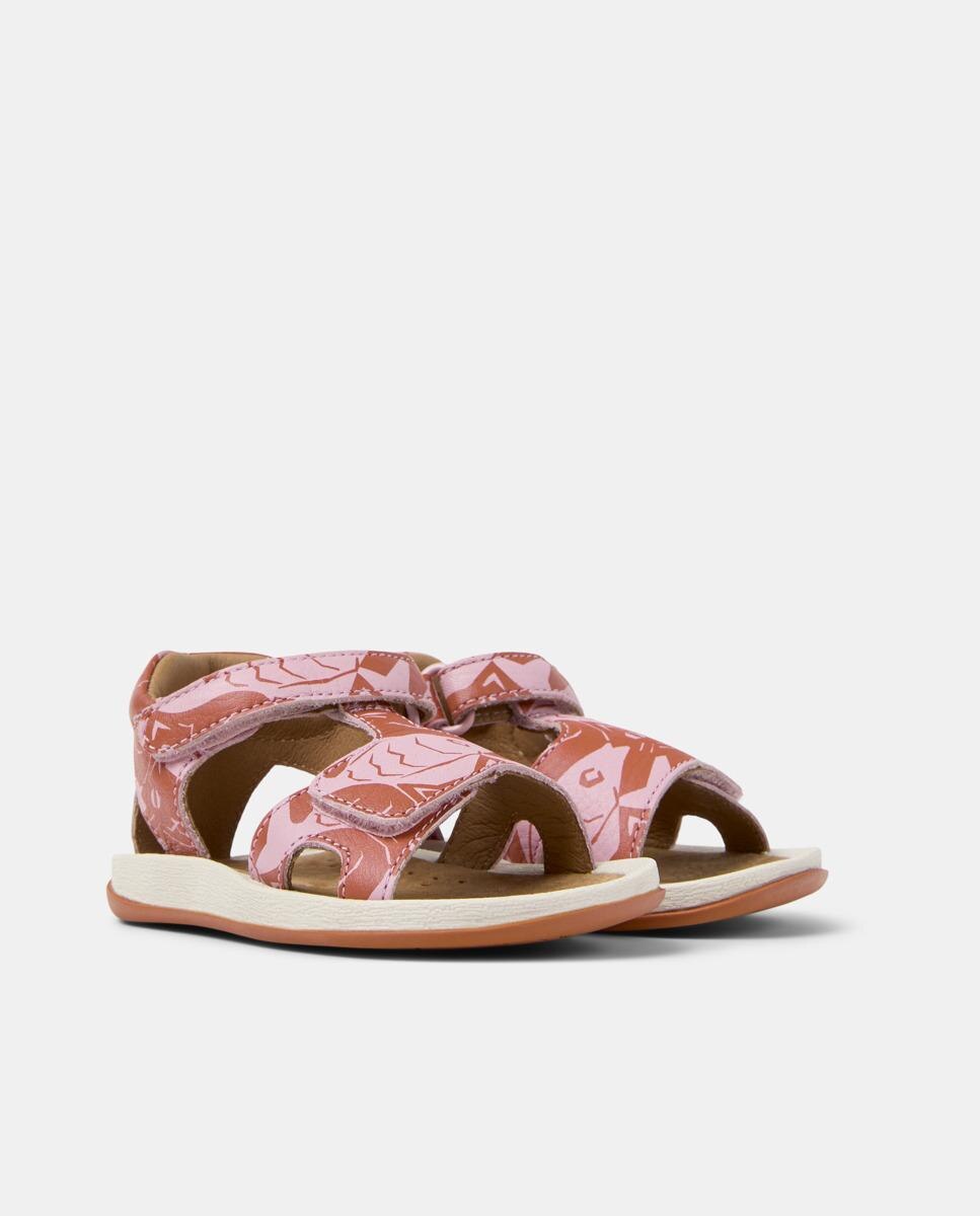 Sandálias Abertas Infantil Bicho Ajustáveis com Plataforma Ergonómica Camper Rosa-5