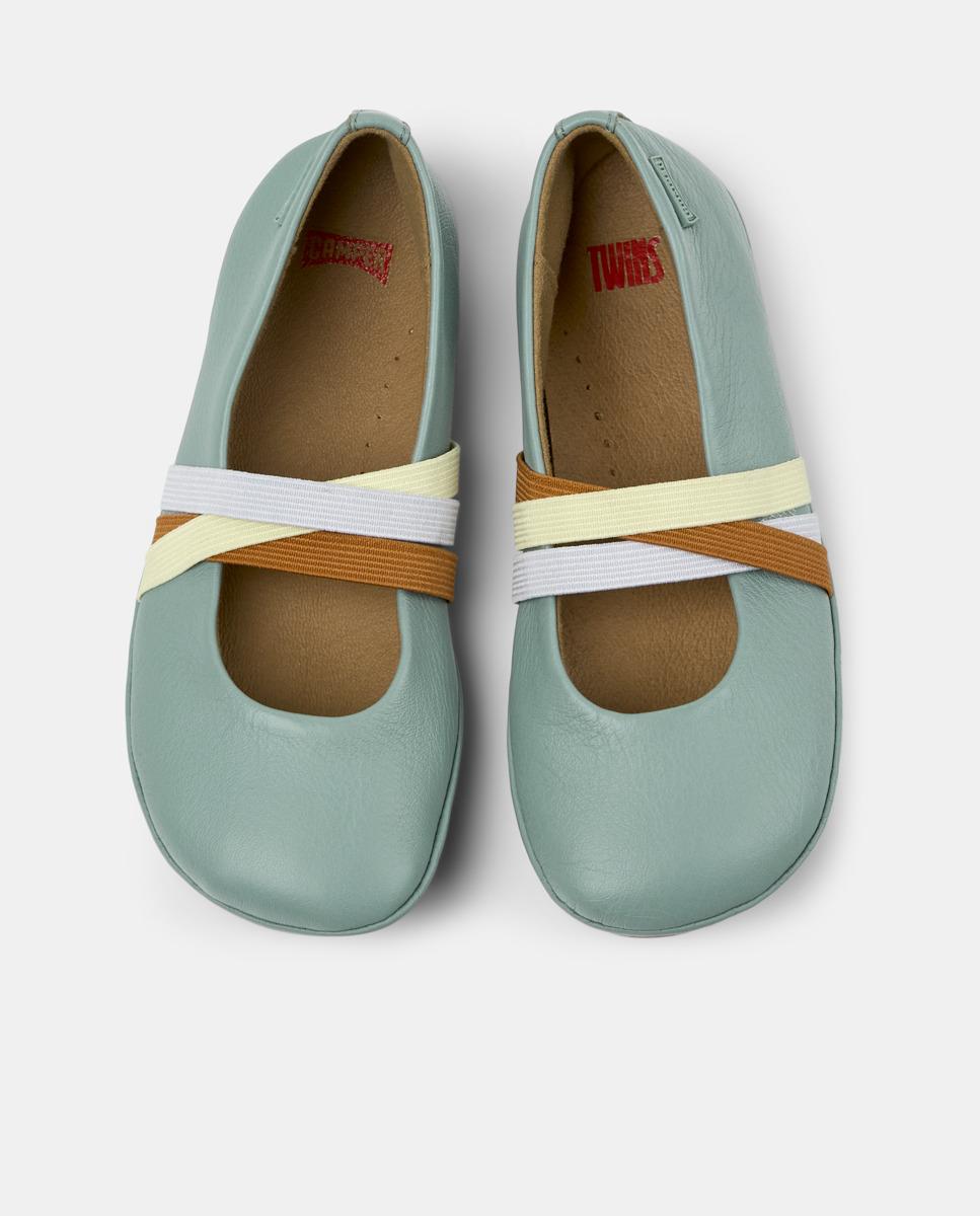 Bailarinas Right Twins com Elásticos Camper Verde-2
