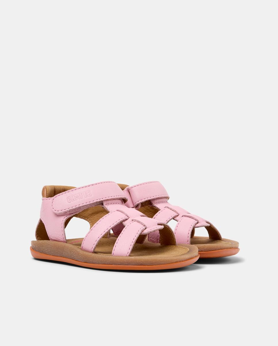 Sandálias para Criança Bicho em Pele Camper Rosa-5