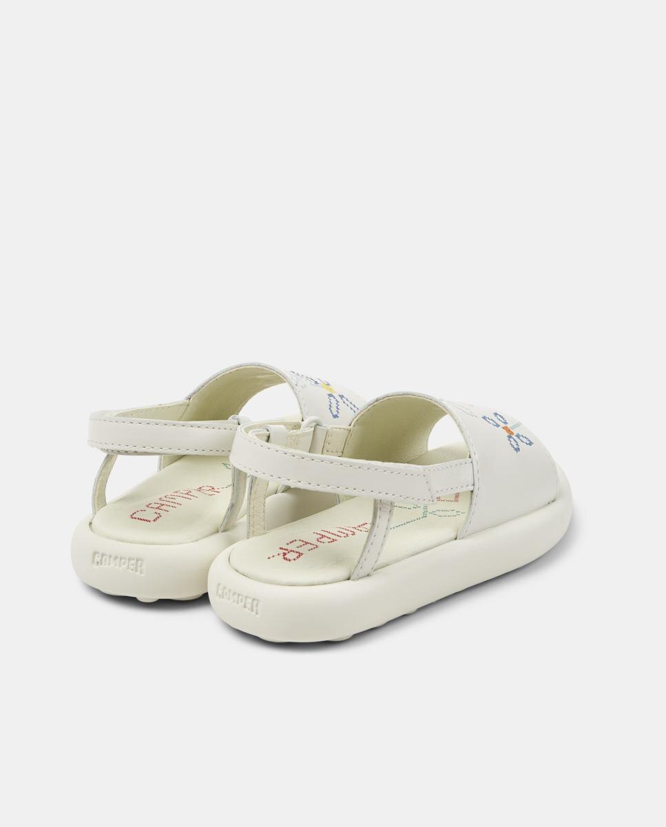 Sandálias Abertas Tws com Detalhes Assimétricos Branco-3