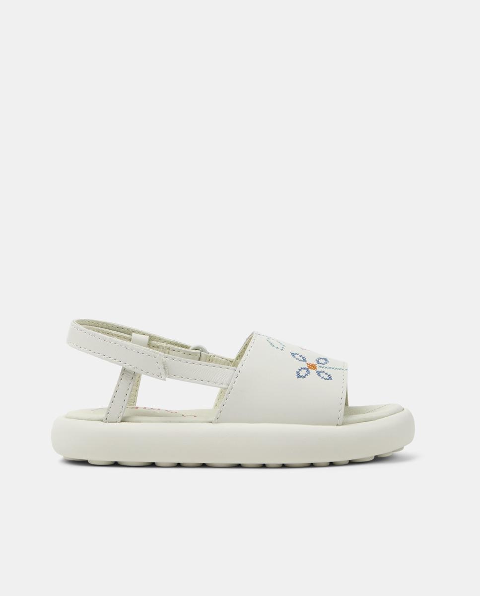 Sandálias Abertas Tws com Detalhes Assimétricos Camper Branco-1