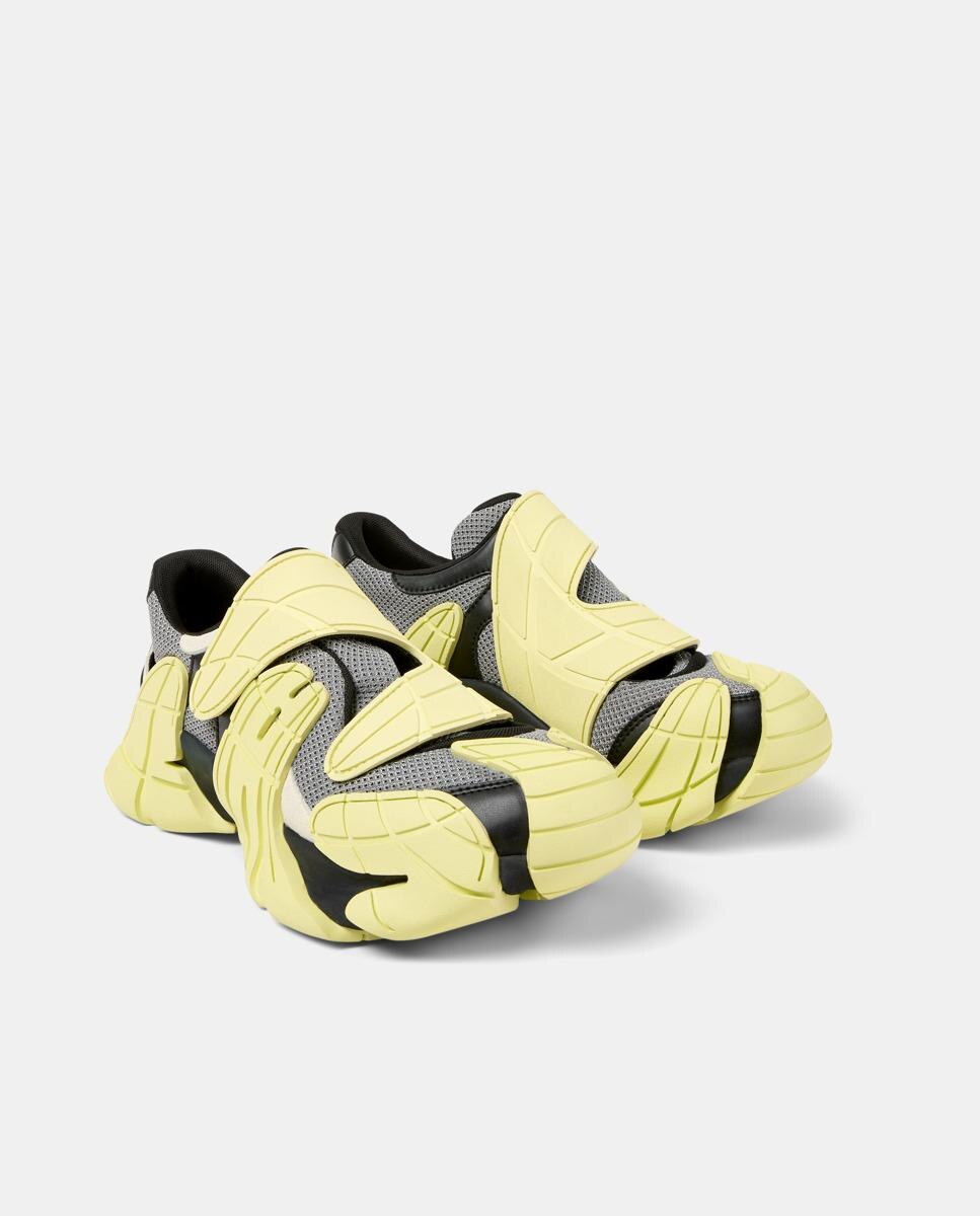 Sapatilhas Desportivas com Malha e Velcro Amarelo / Preto-5