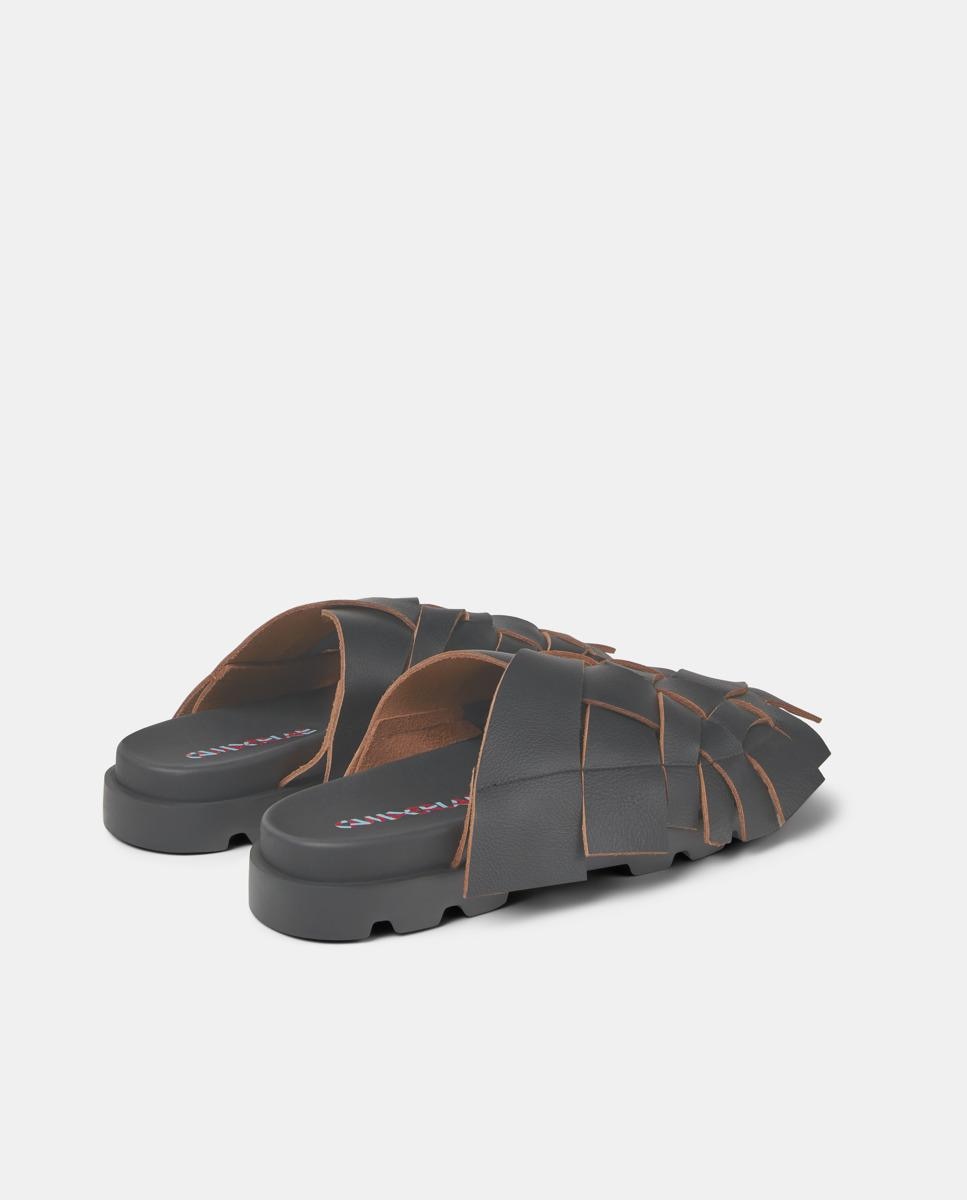 Sandálias Fechadas Unissexo com Tiras em Preto Preto / Laranja-3