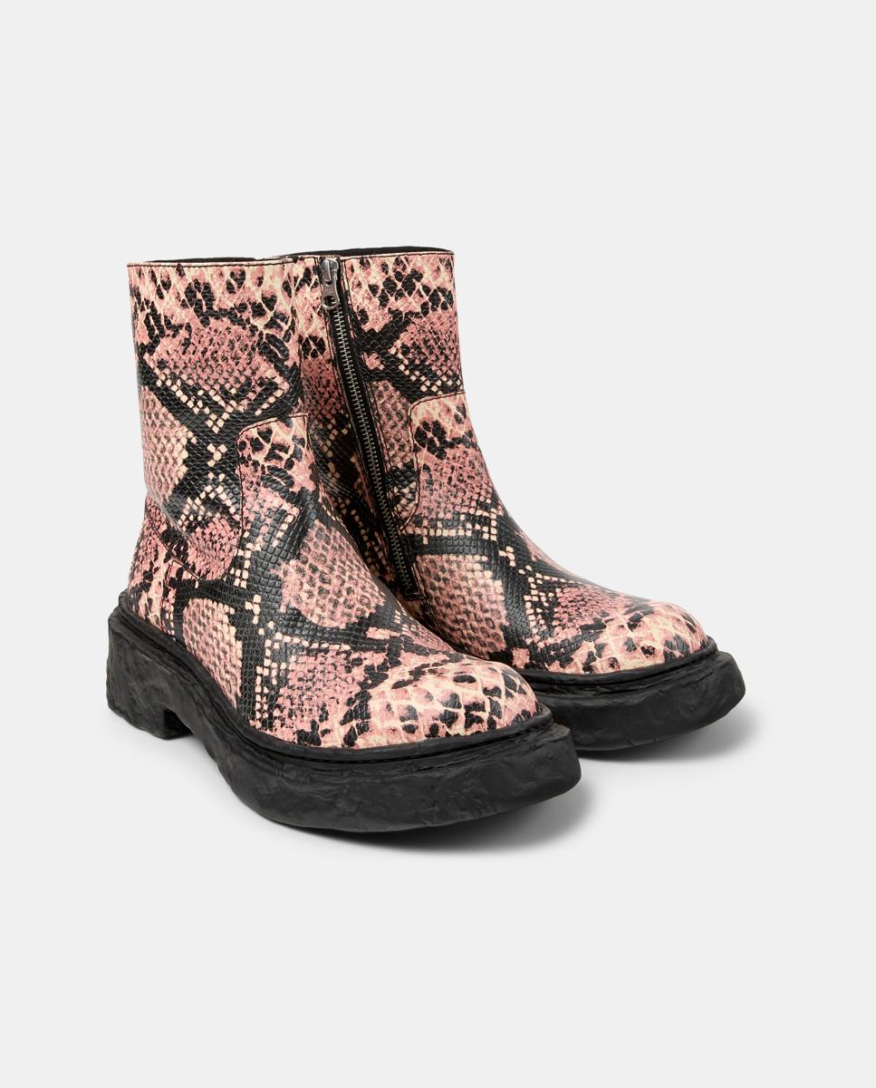 Botas Unissexo Vamonos de Pele Rosa / Preto-5