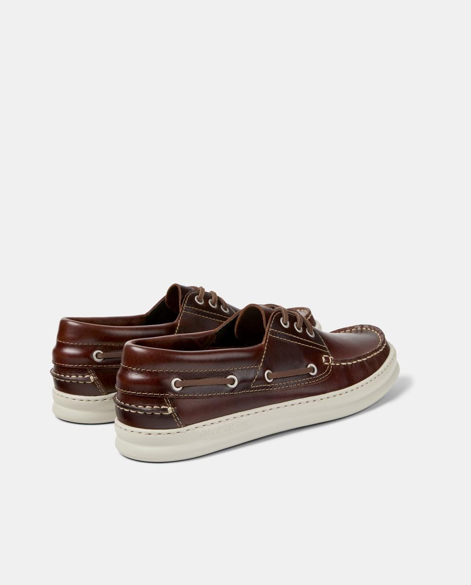 Náuticos Runner Four de Pele Castanho-4