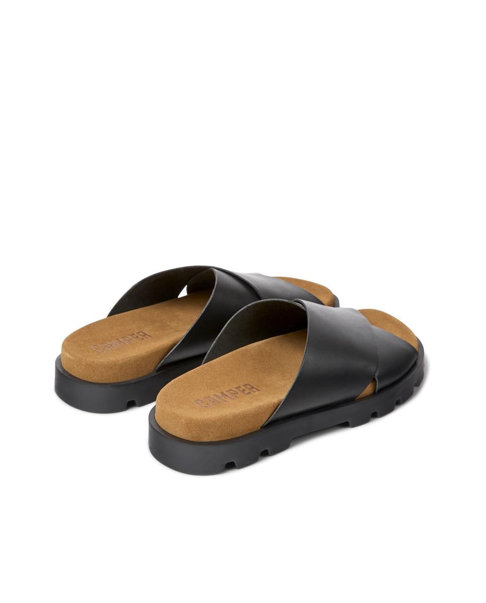 Sandálias de Plataforma com Tiras Cruzadas - Preto Preto-4