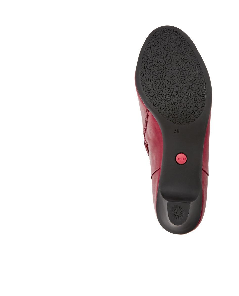 Botins Helena de Pele com Salto Vermelho-5