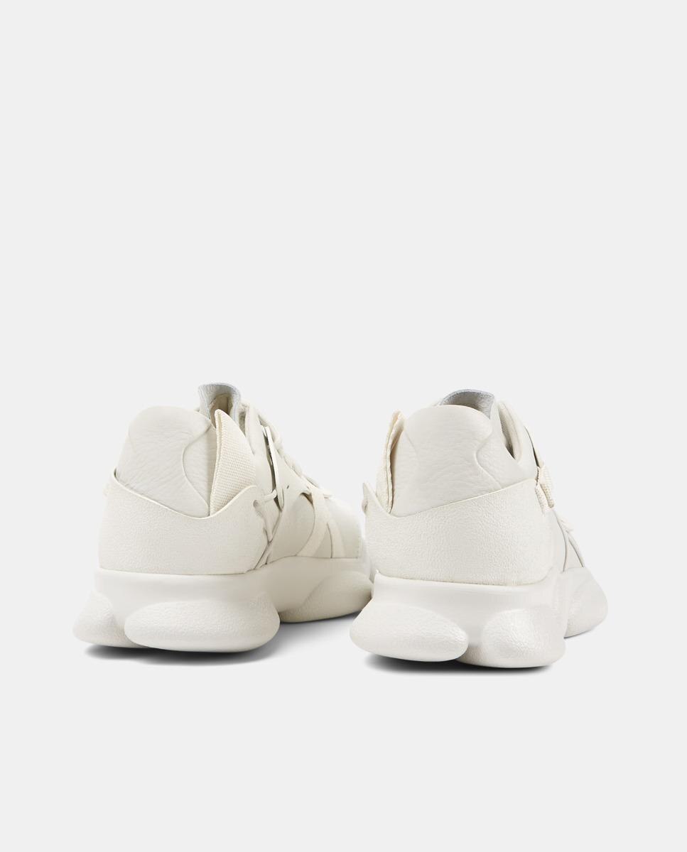 Sapatilhas de Pele Karst Lisas com Atacadores Branco-4