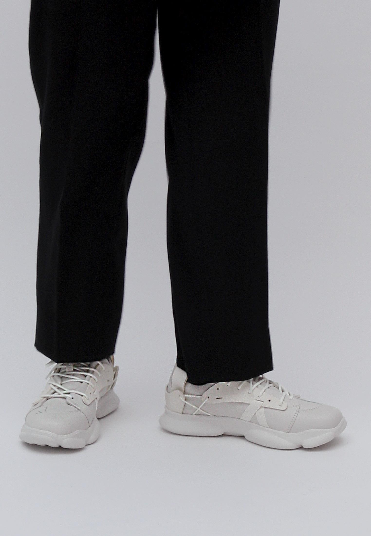 Sapatilhas de Pele Karst Lisas com Atacadores Branco-6