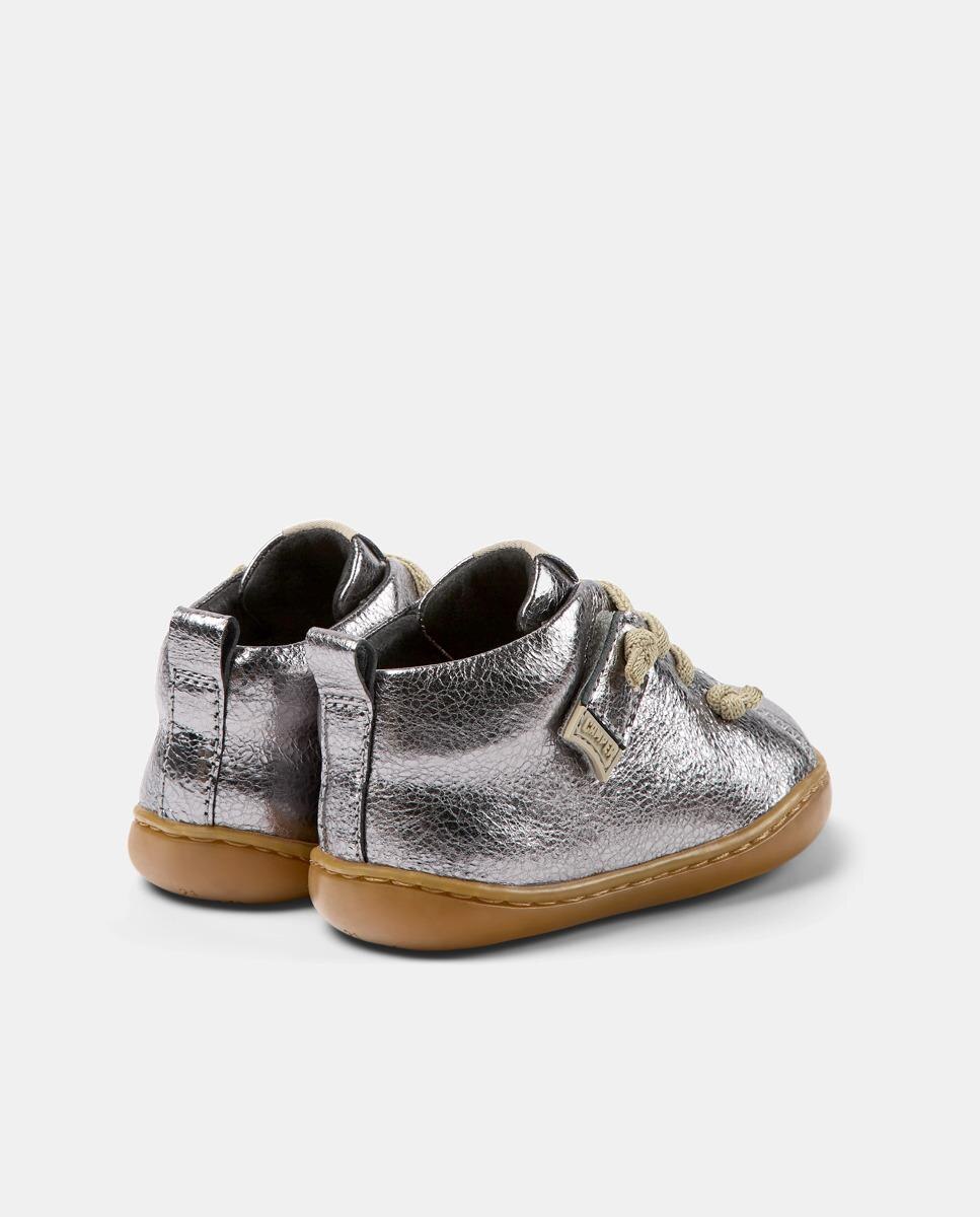 Botas Peu Cami Lisas com Atacadores Camper Prata metalizada-5
