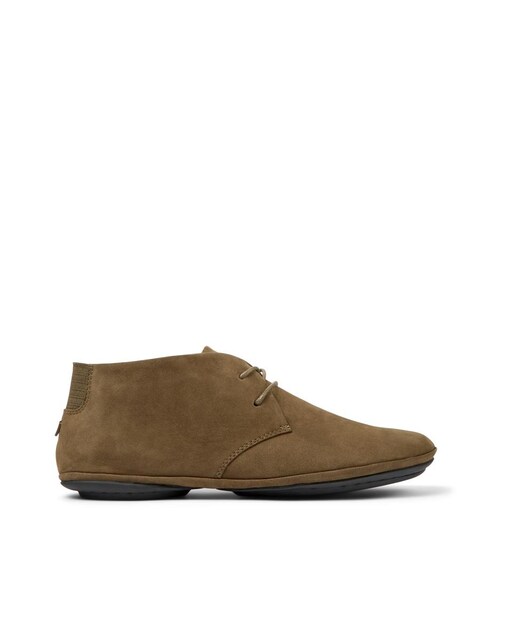 Imagem 0 de Sapatos em Pele com Cordões Tipo Bota - Castanho