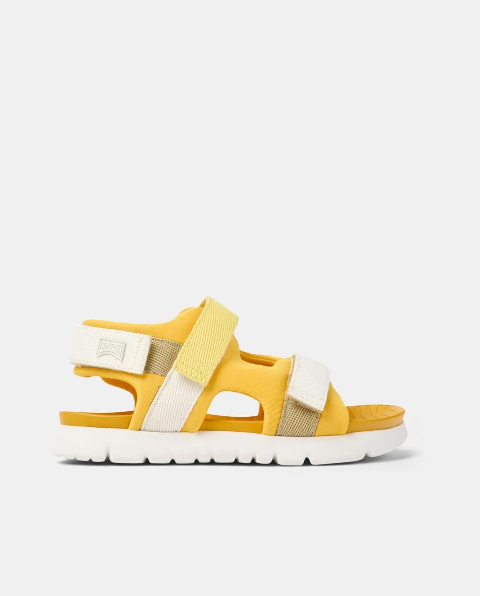 Sandálias Infantil com Tiras e Fecho de Velcro Laranja-1