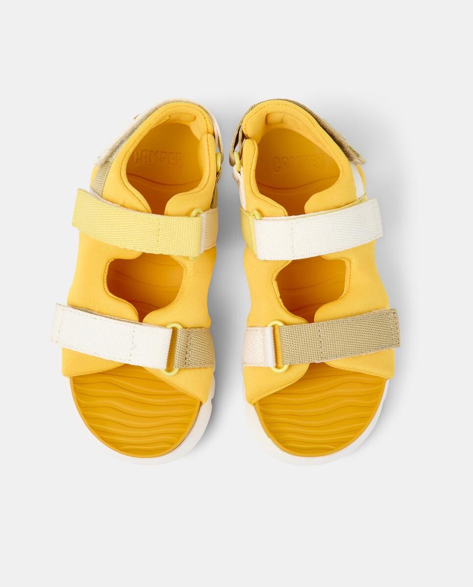 Sandálias Infantil com Tiras e Fecho de Velcro Laranja-3