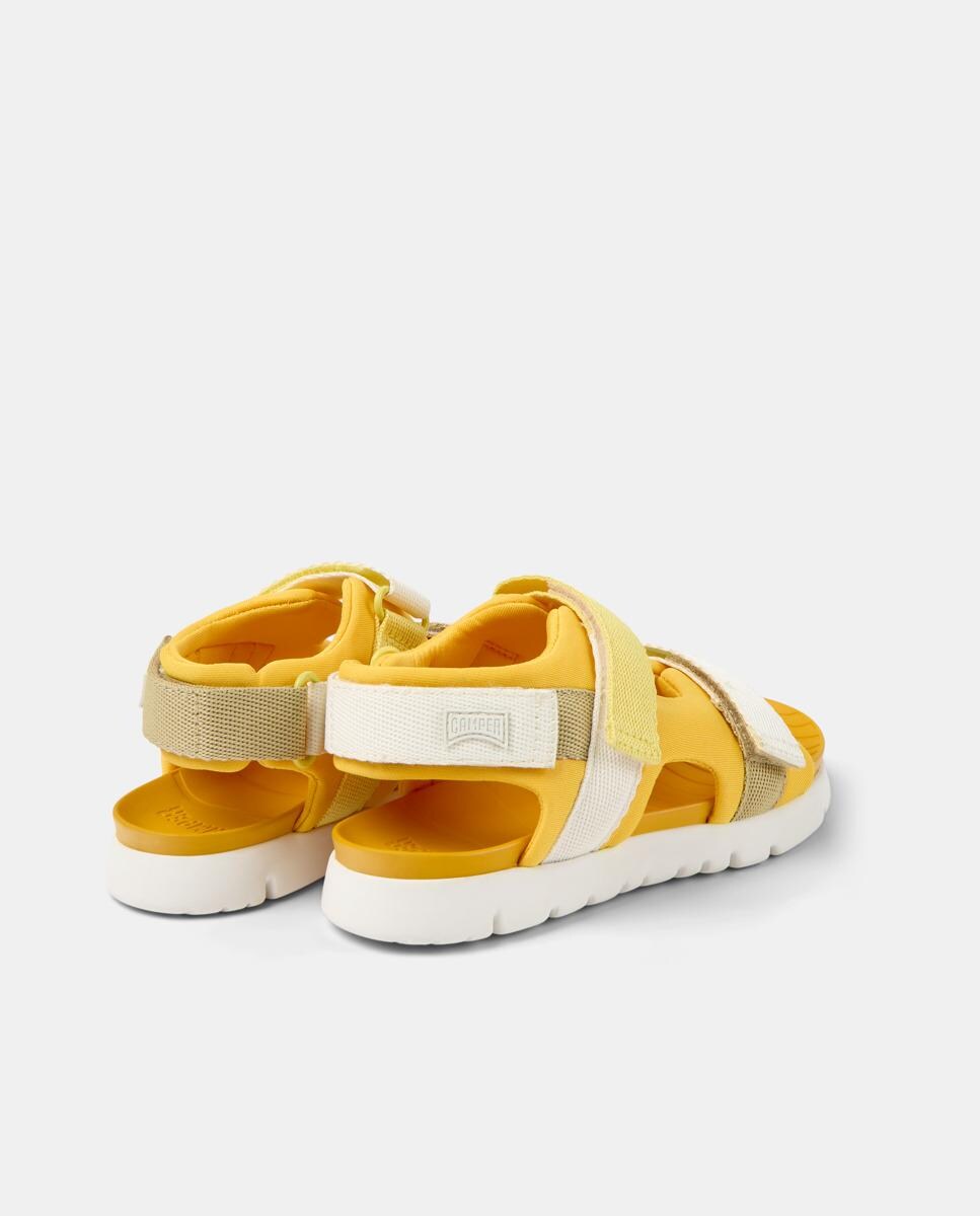 Sandálias Infantil com Tiras e Fecho de Velcro Laranja-5