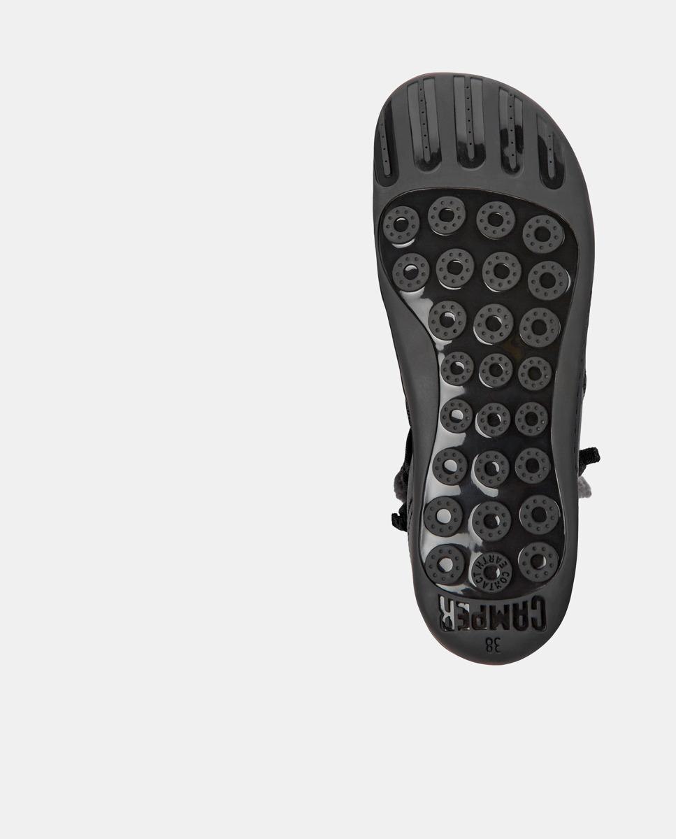 Botins Peu Cami de Pele com Atacadores Preto-4