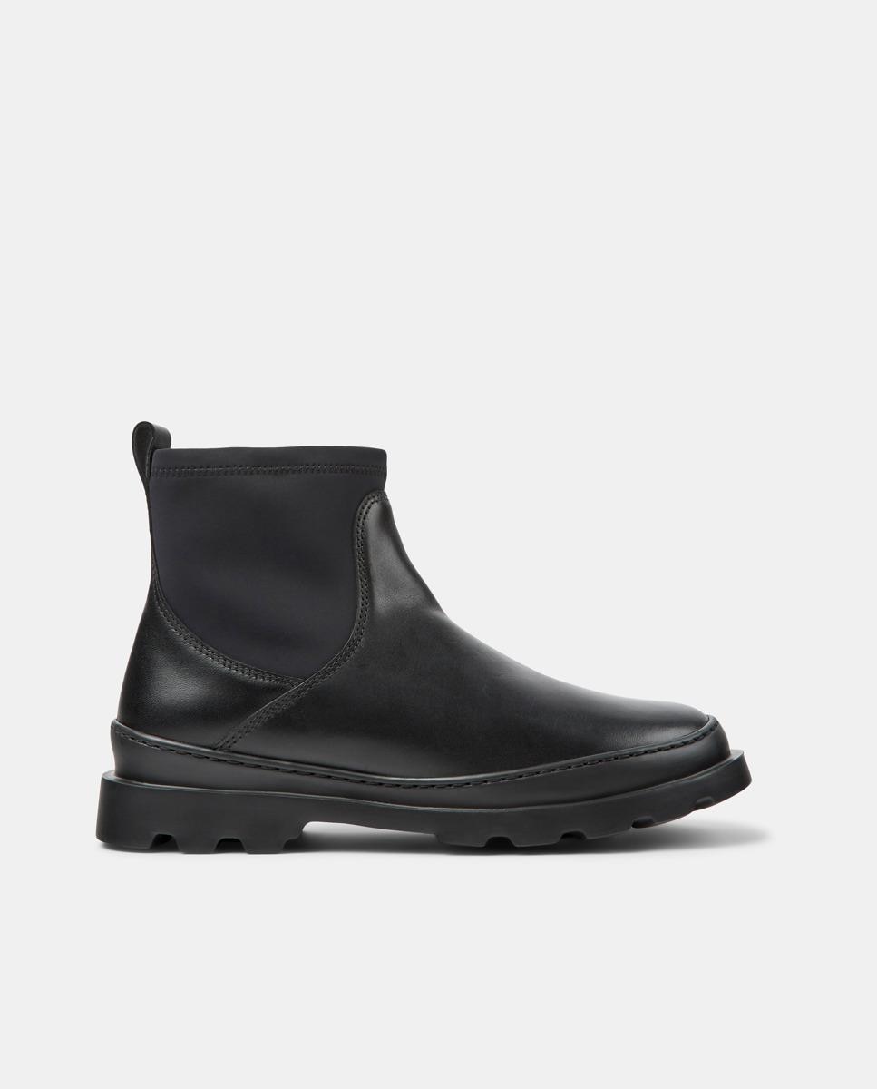 Botins Brutus de Pele Preto-1