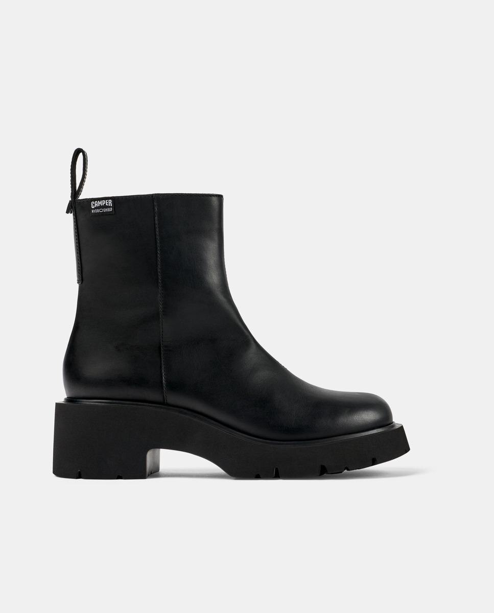 Imagem 0 de Botas de Salto em Pele