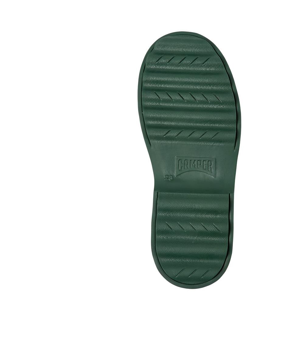 Botas Infantil em Pele com Atacadores - Verde Camper Verde-5