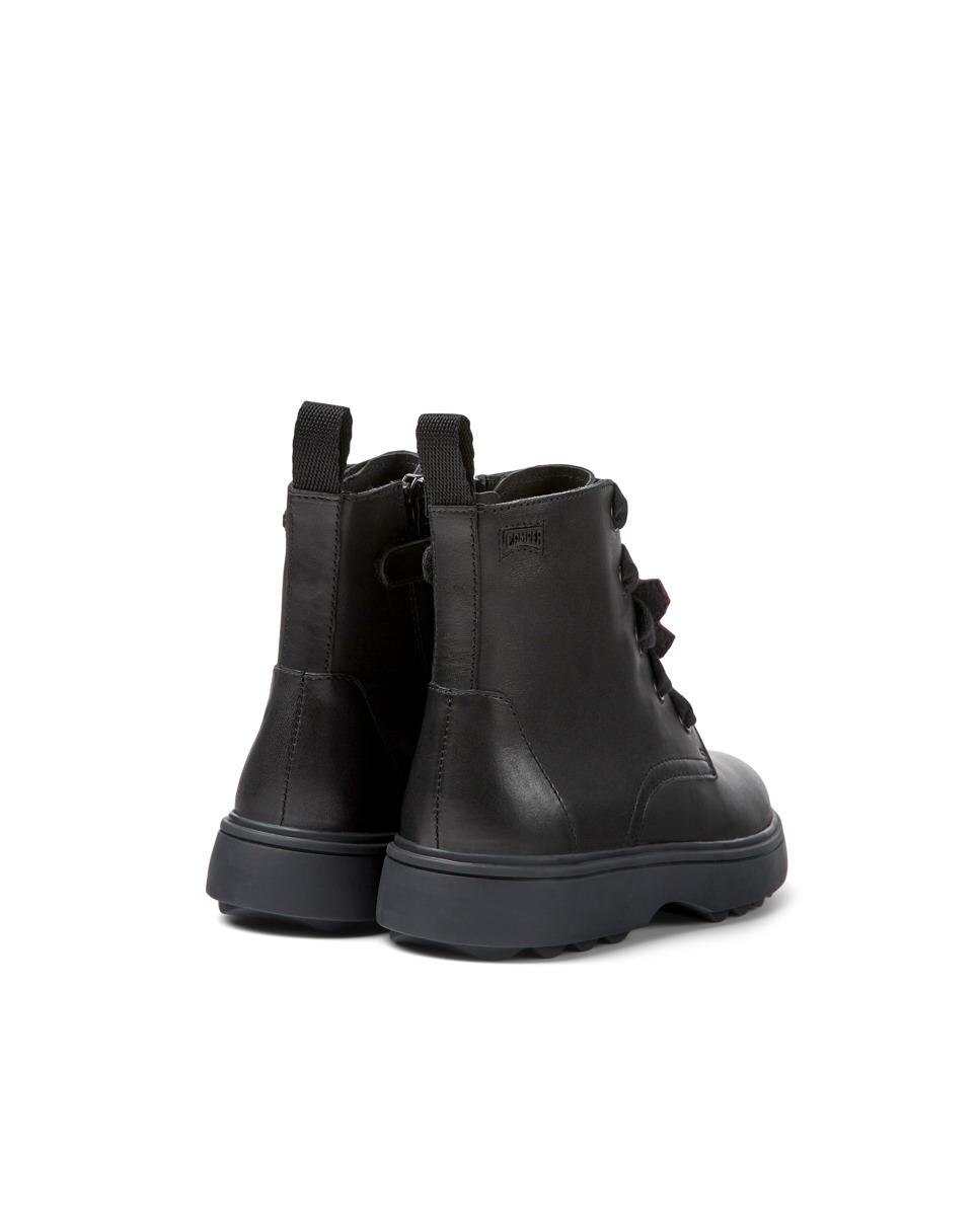 Botas Infantil em Pele com Atacadores - Preto Camper Preto-4