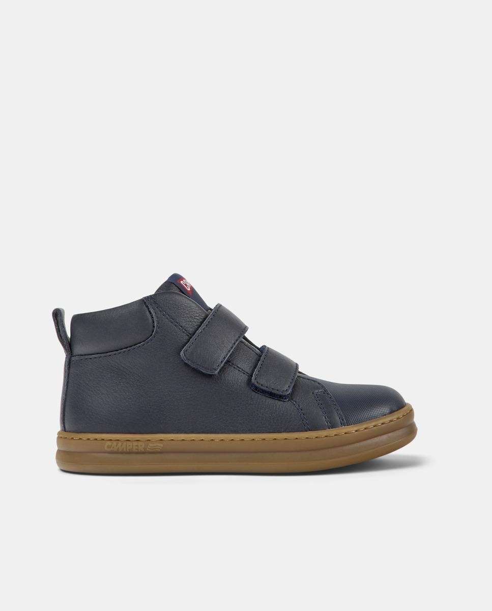 Sapatilhas de Pele Runner Four Tipo Bota com Velcro Camper Azul-marinho-1