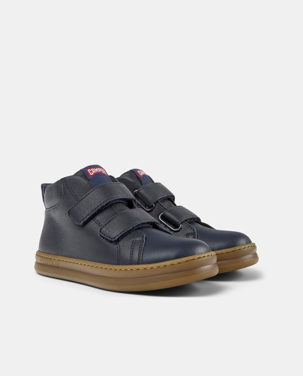 Sapatilhas de Pele Runner Four Tipo Bota com Velcro Camper Azul-marinho-2