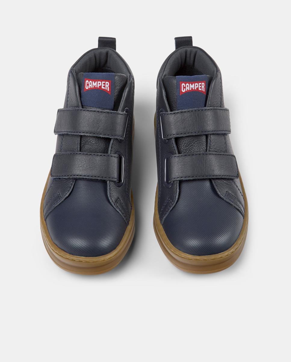 Sapatilhas de Pele Runner Four Tipo Bota com Velcro Camper Azul-marinho-3