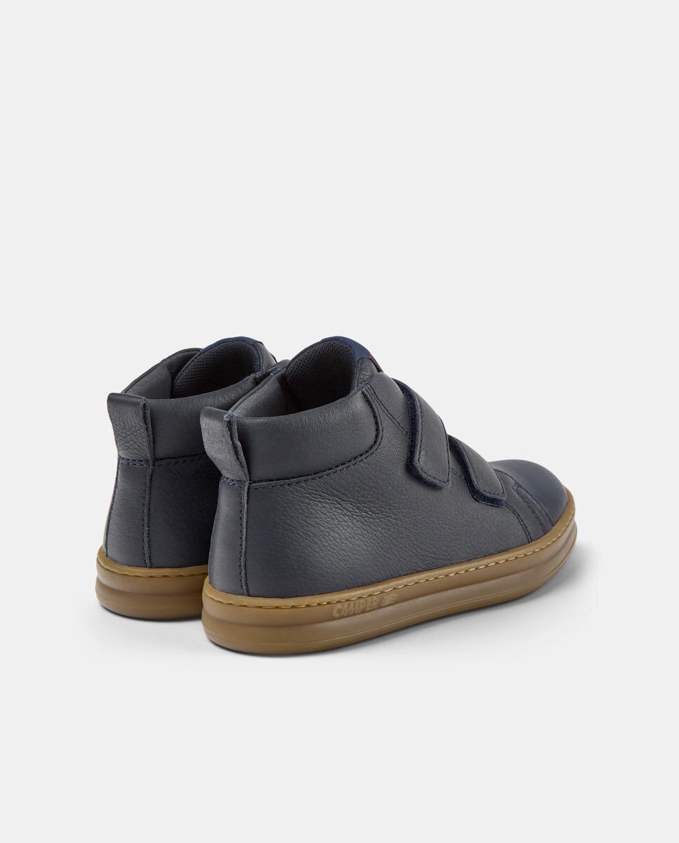 Sapatilhas de Pele Runner Four Tipo Bota com Velcro Camper Azul-marinho-5