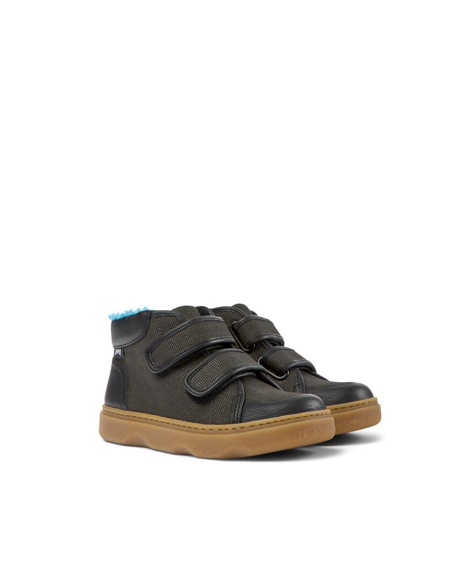 Botins Infantil com Forro de Pelo Azul - Cinzento Camper Gray-2