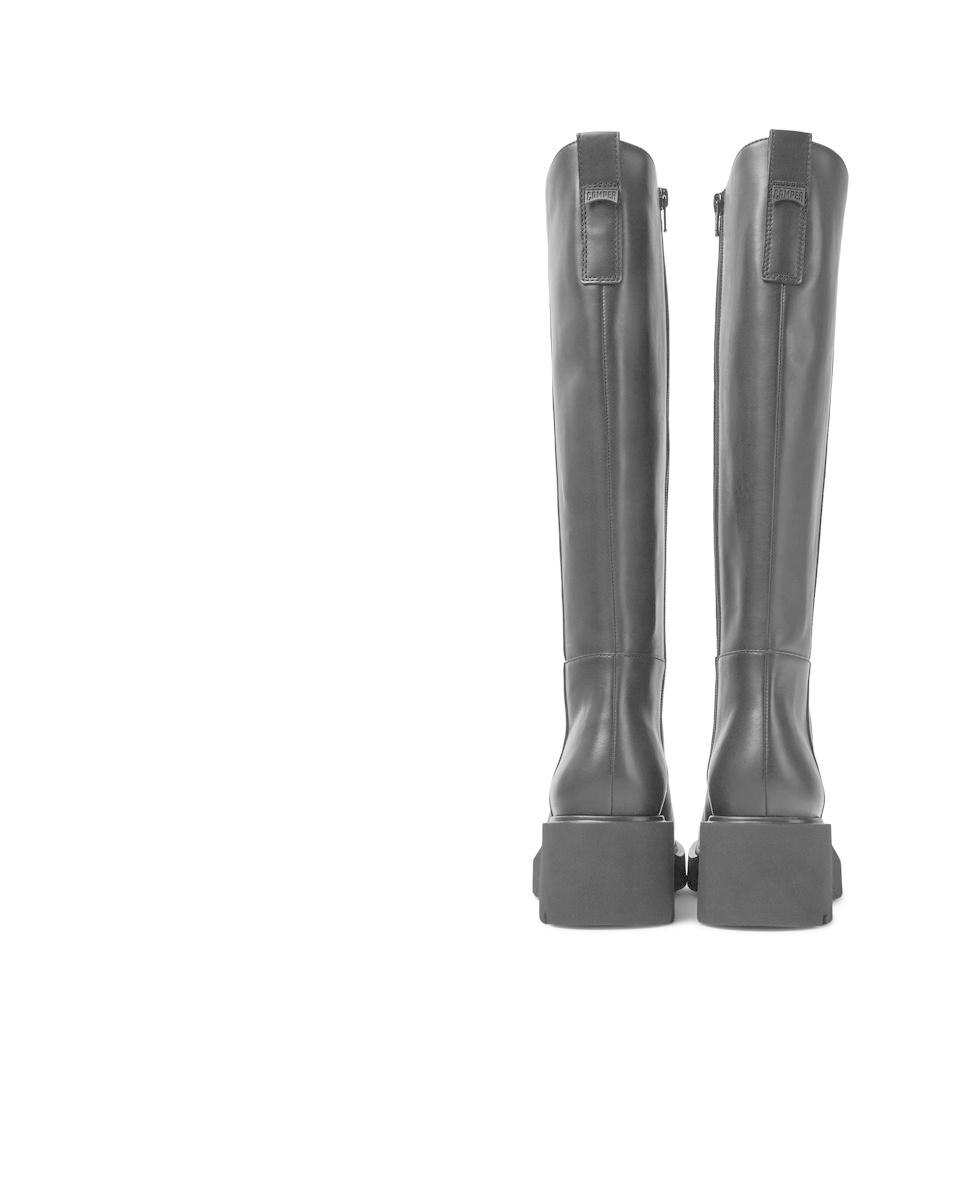 Botas Milah Altas Lisas Preto-4