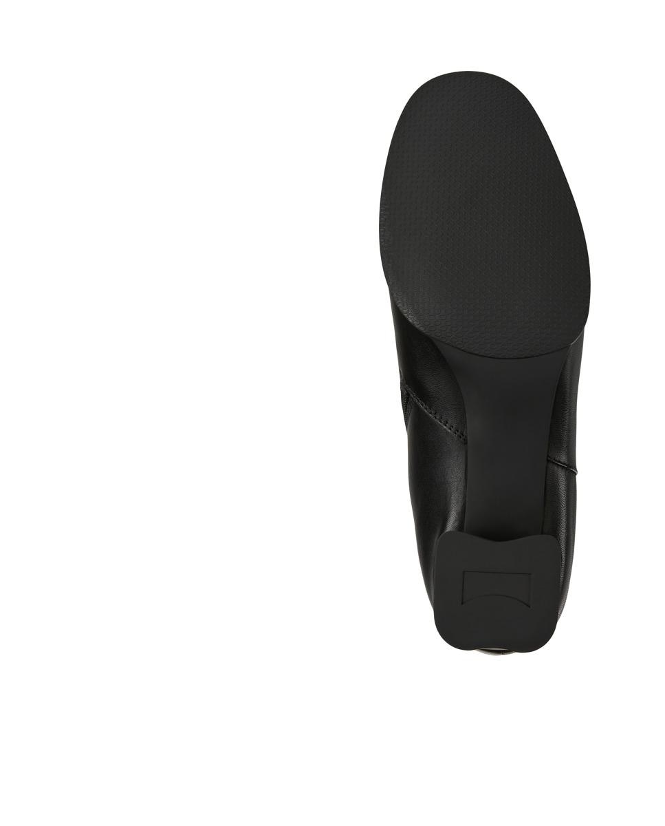 Botins Katie de Pele com Salto Baixo Preto-5