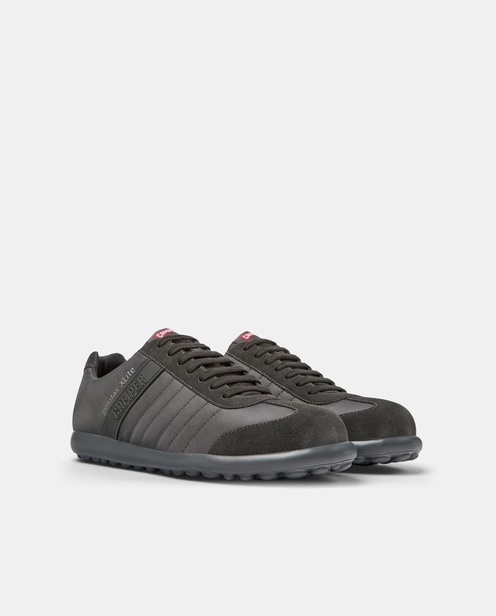 Sapatilhas Desportivas Lisas com Atacadores Cinzento-2