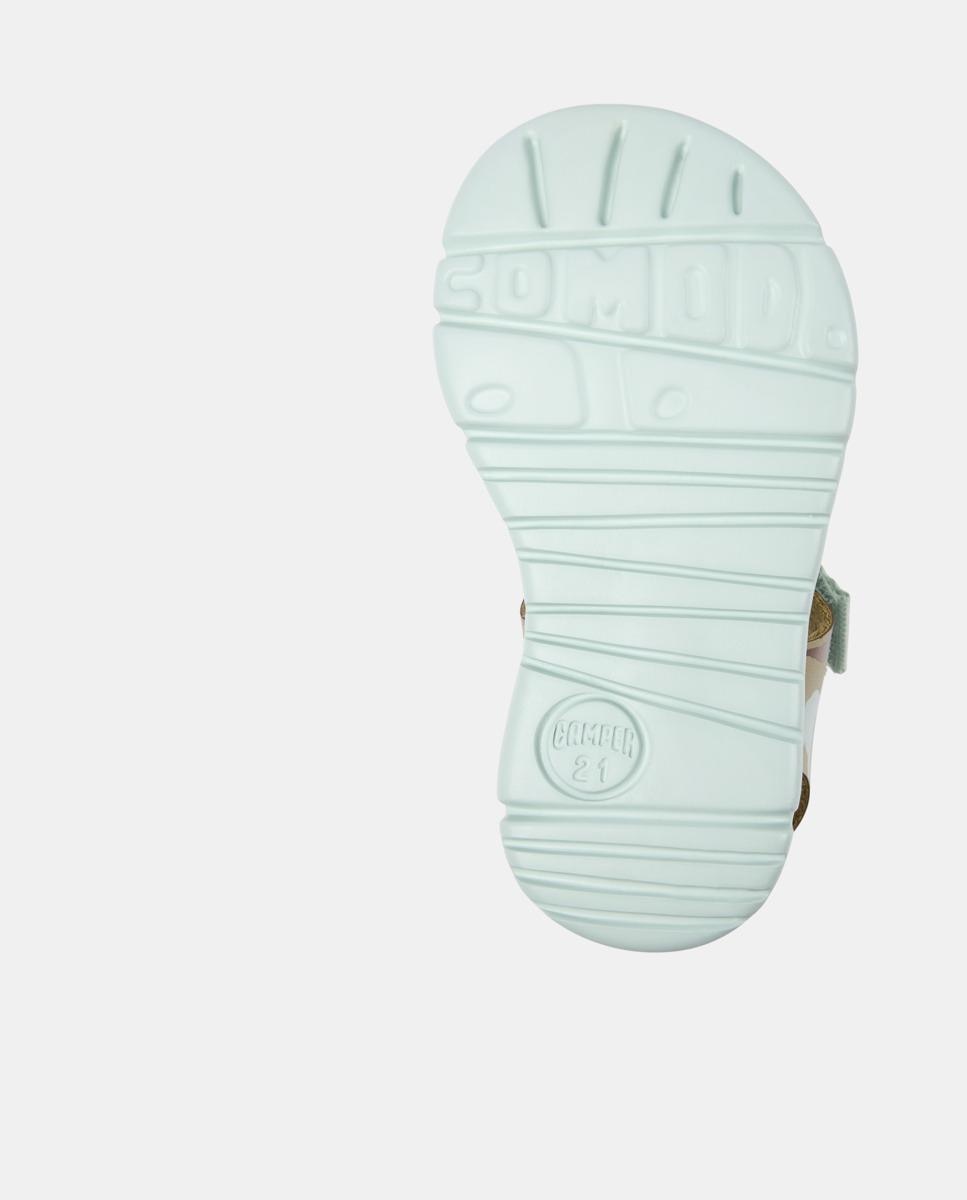 Sandálias Fechadas Infantil de Pele com Velcro Camper Multicolor-5